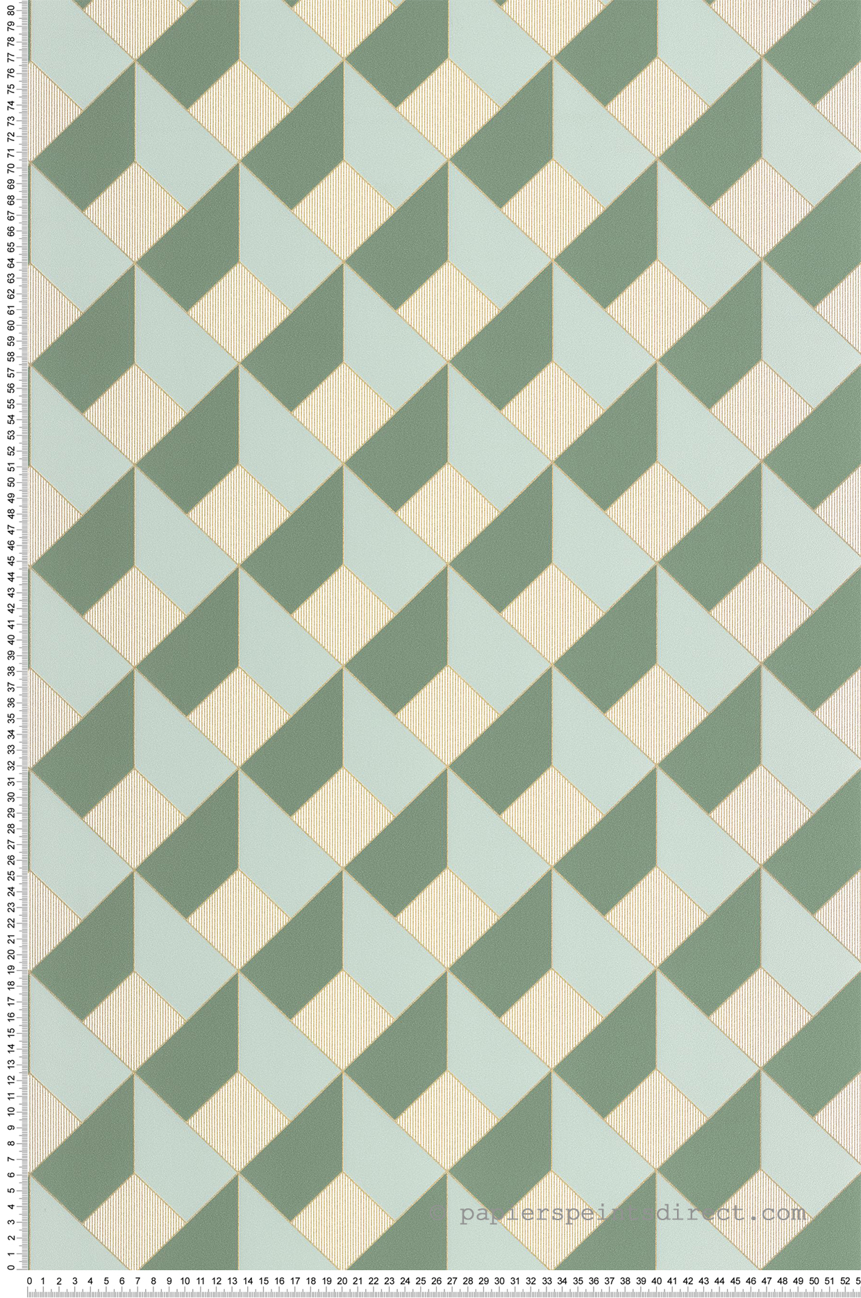 Papier peint Square vert herbier - Outlines de Casélio | Réf. OTLS105097934