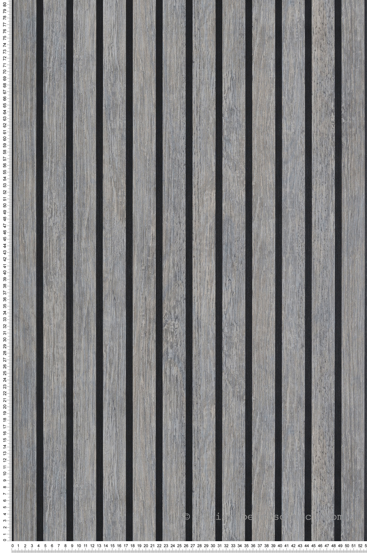 Papier peint Tasseau Bois Vertical gris bleu - Brut d'Ugépa | Réf. UGP-M80209