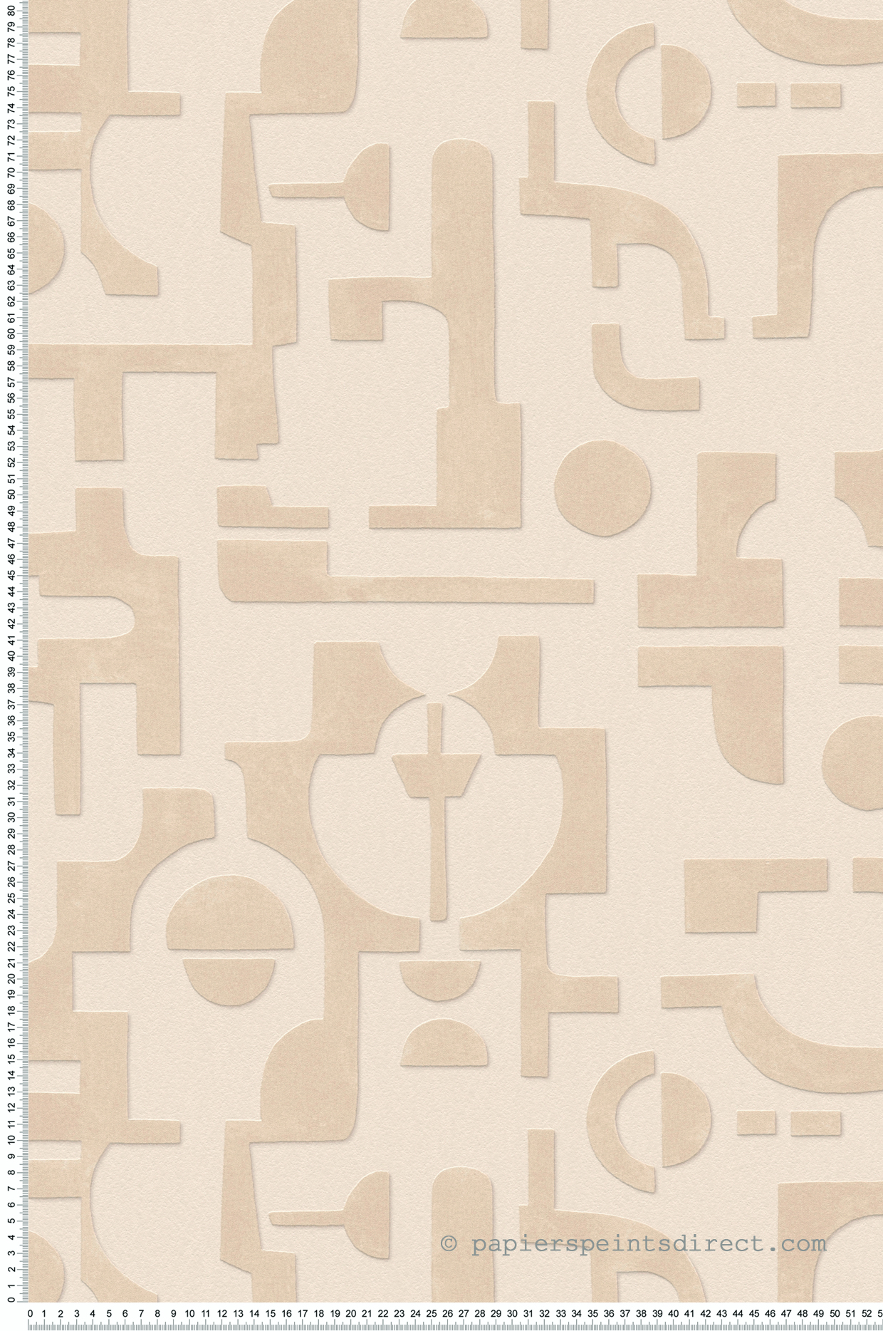 Papier peint Géométrique Empreintes lin - Abaca de Lutèce | Réf. LTC-51232507