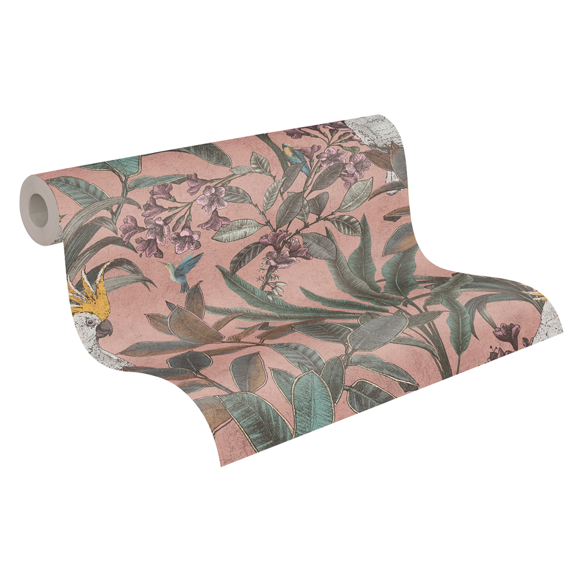 Papier peint Jungle Cacatoès rose - Pintwalls 2 d'A.S. Création ROLL | Réf. AS-397481