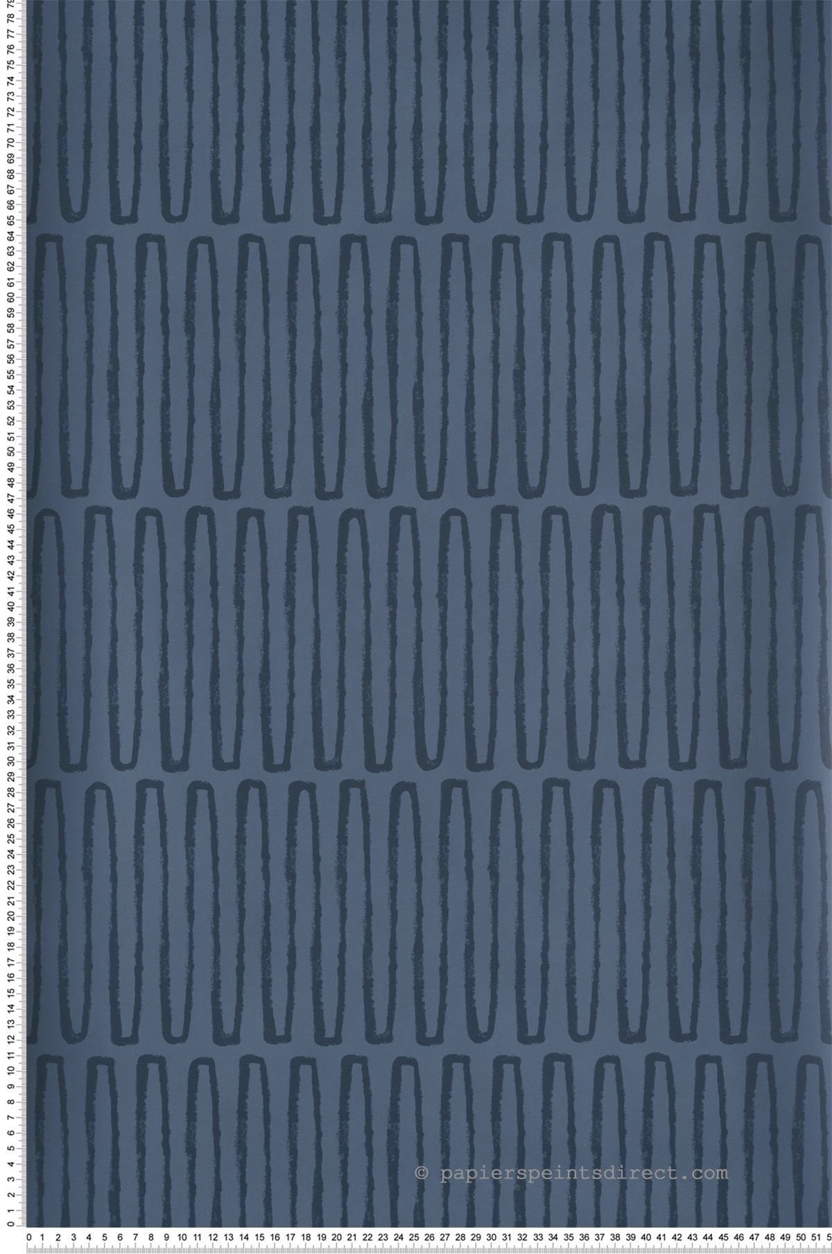 Papier peint Zig Zag Lars bleu marine - Delicatesse de Lutèce | Réf. LTC-FD26502