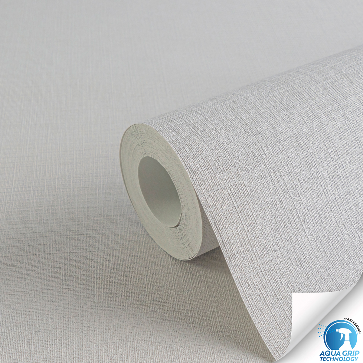 Papier peint préencollé Uni Around gris souris - Designdrop d'A.S. Création ZOOM ROLL | Réf. AS-784992