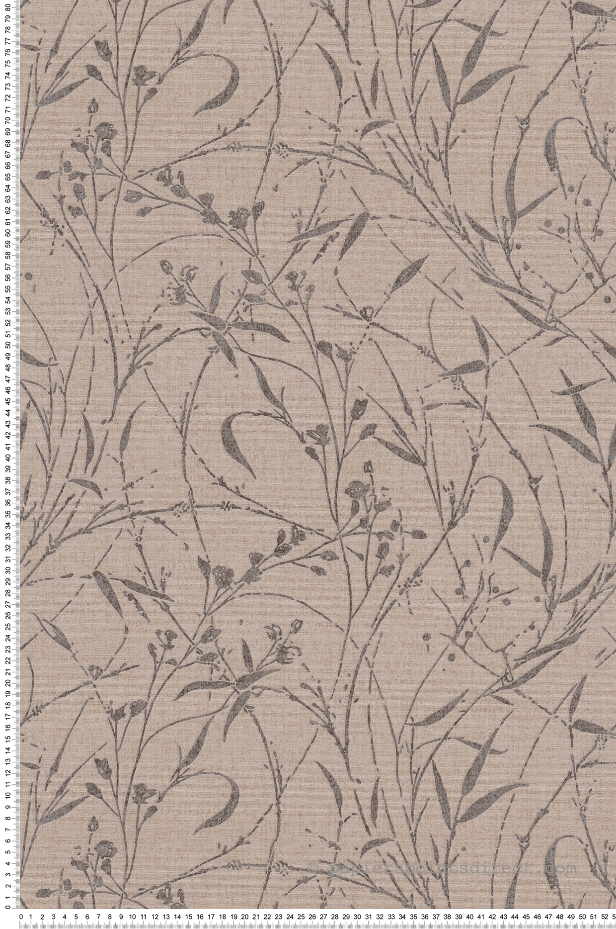 Papier peint Botanique Feuillage taupe argenté - Vibes & Styles d'A.S. Création | Réf. AS-790043