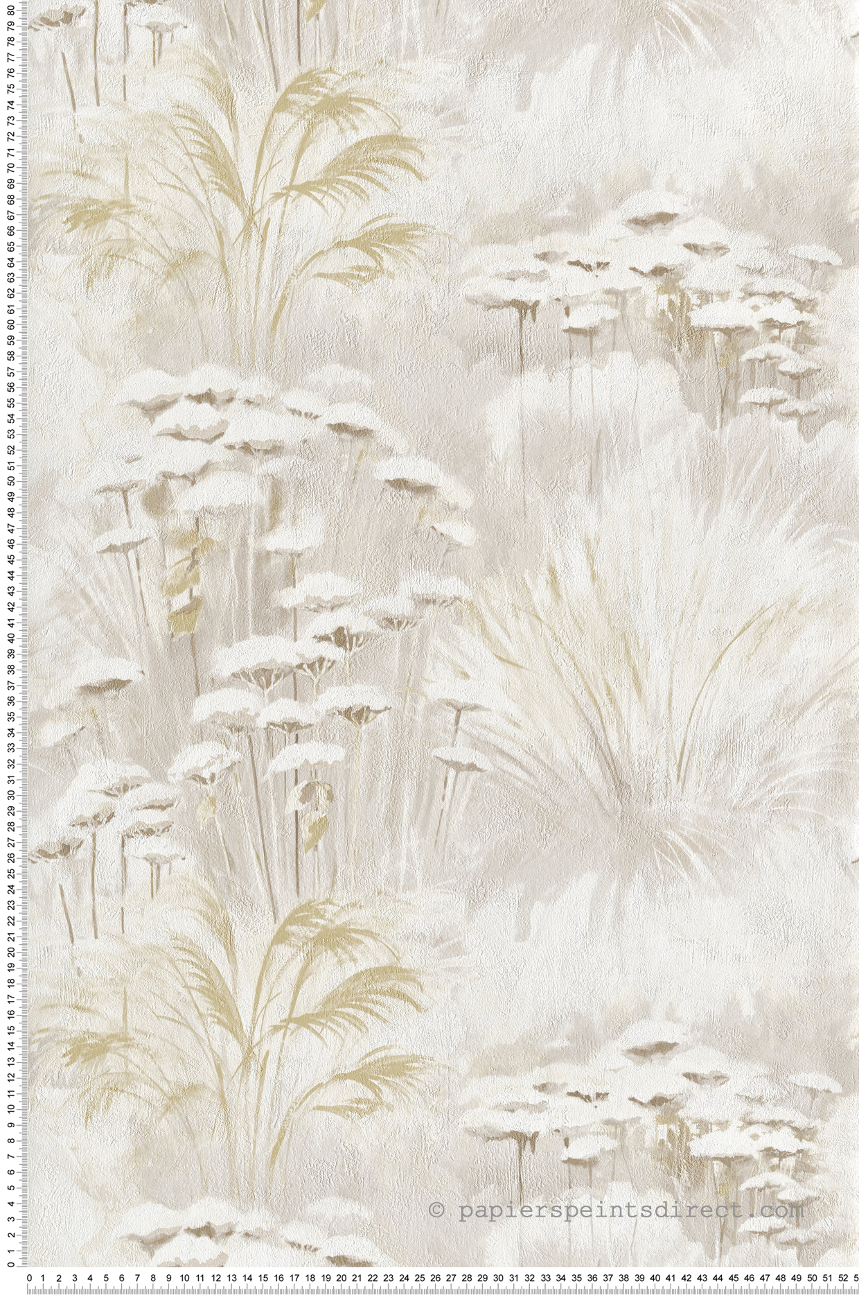 Papier peint Fleur Plante Oyat grège beige - Sentier des Dunes de Casadéco | Réf. SENT200941322