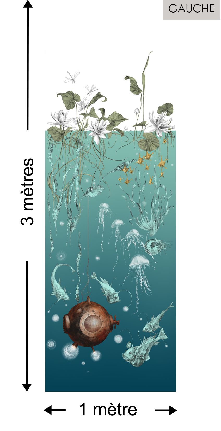 Nautilus DROIT Turquoise - Collection Catherine Gran de Edmond Petit