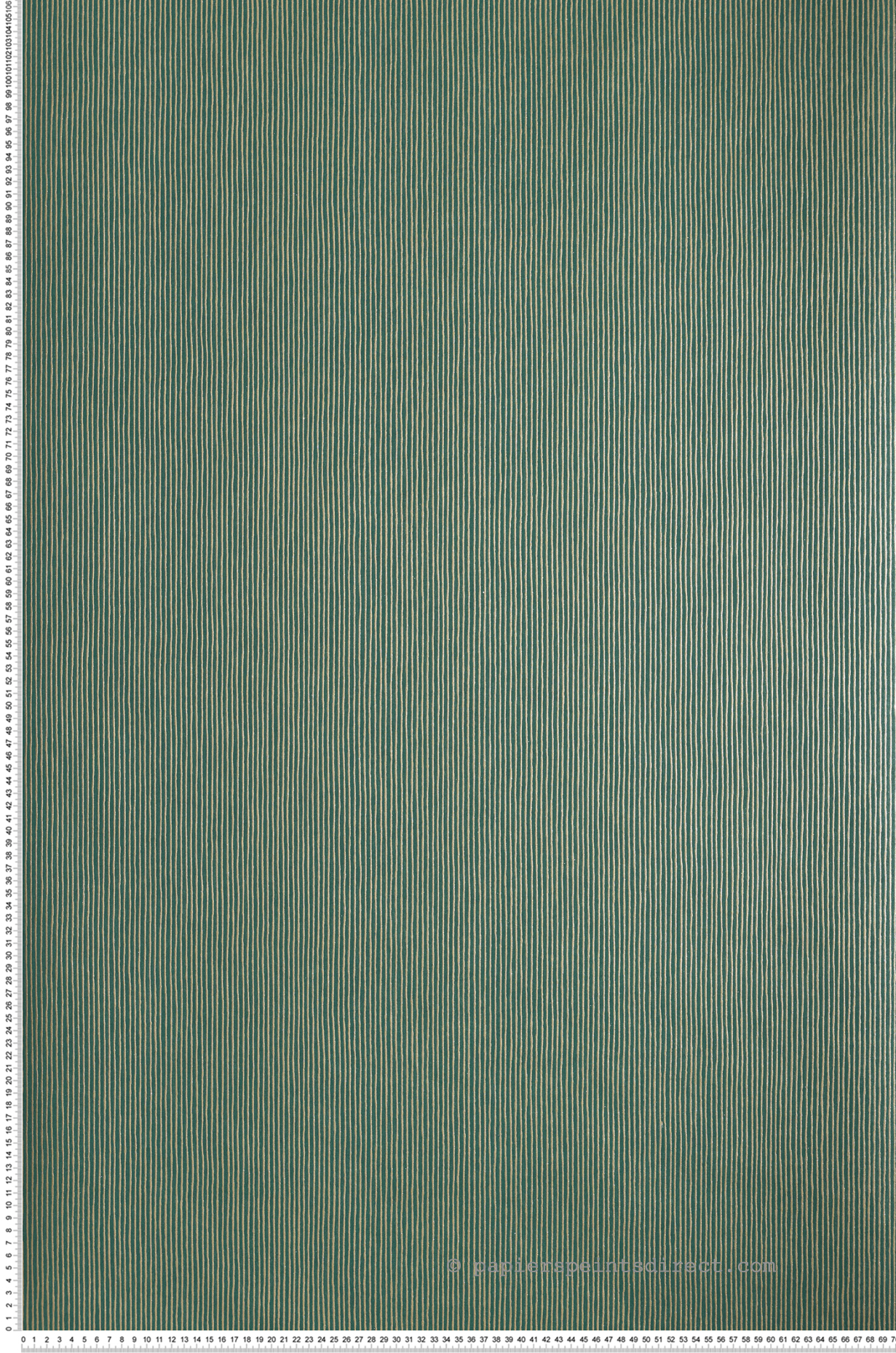 Papier peint Rayure Sulpice vert anglais - Printemps Viennois de Casamance | Réf. CAS-A74203284