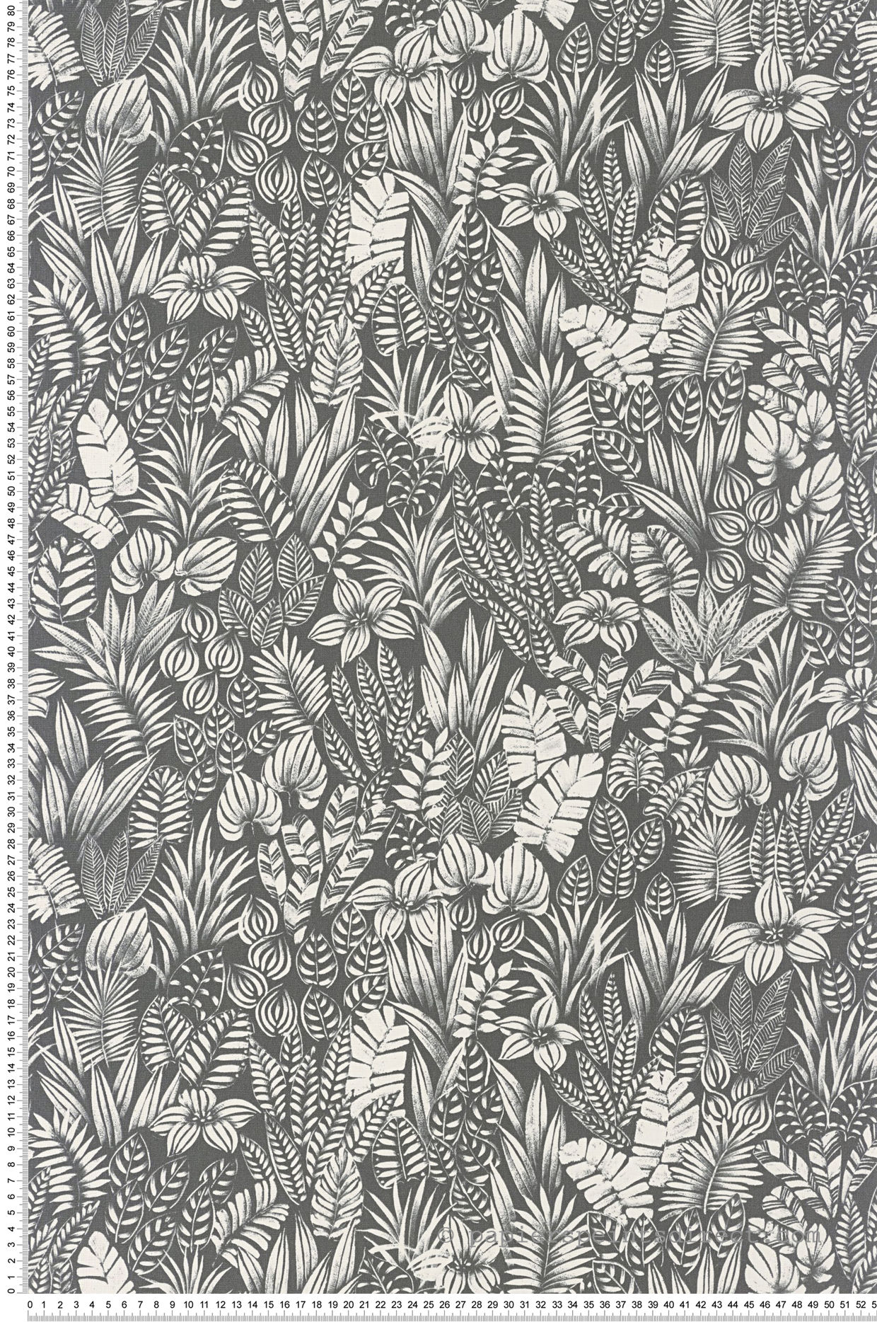 Papier peint Jungle Napa Valley noir réglisse - California de Casadéco | Réf. CALF88829090