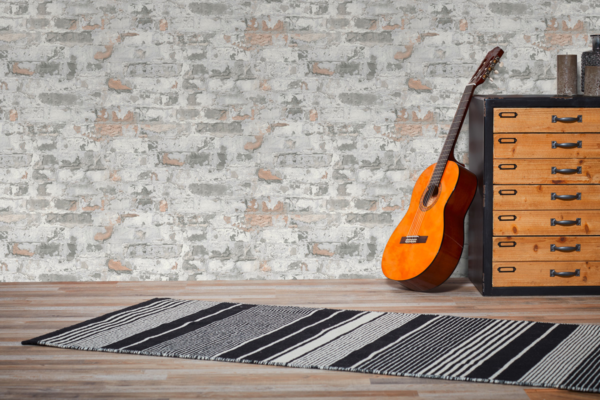 Papier peint Brique Usée brun gris - Elements 2 d'A.S. Création AMB3 | Réf. AS-369292