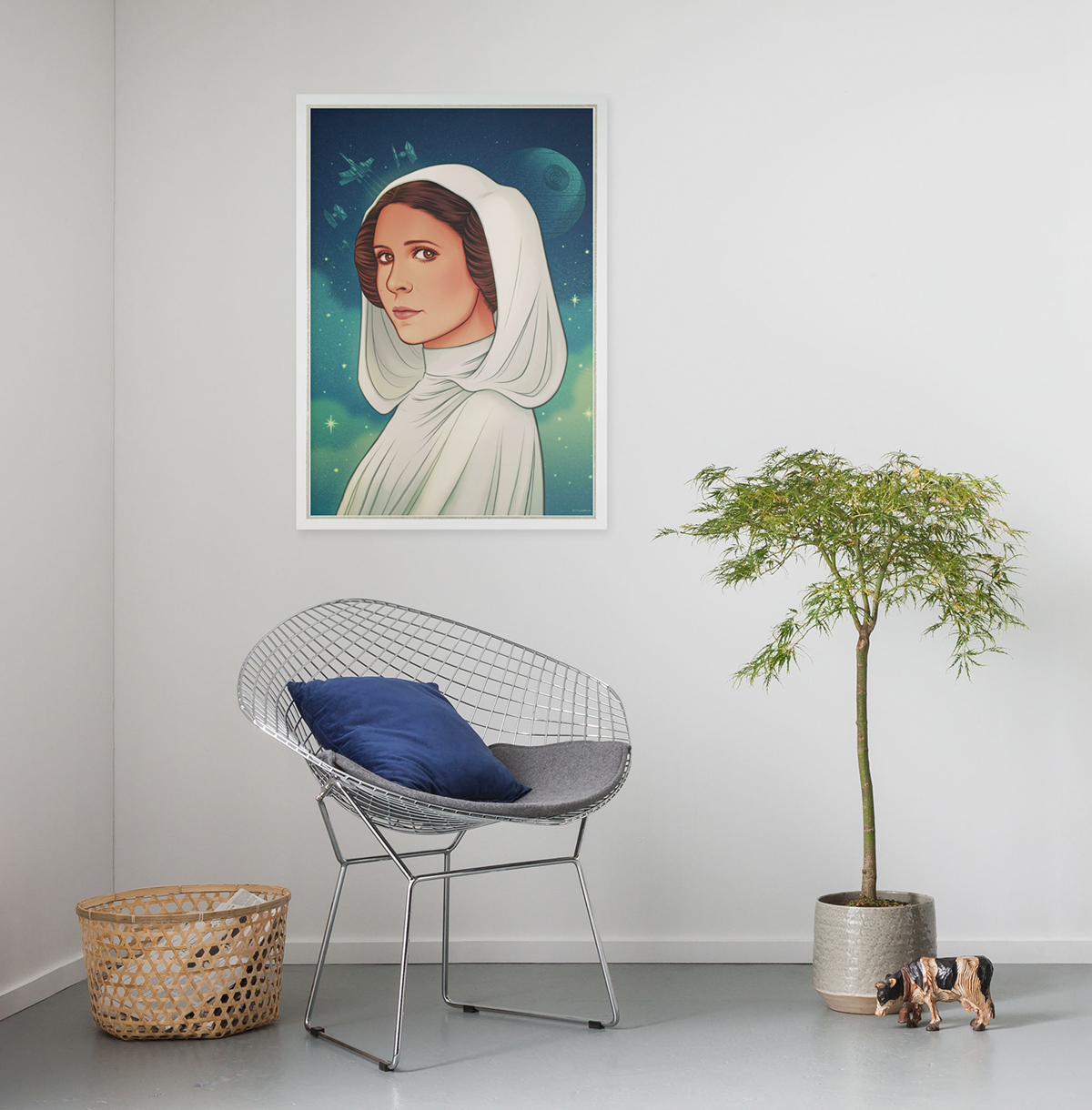 Affiche enfant Leïa Princesse d'Alderaan Star Wars - Affiche décorative Komar Into Wonderland