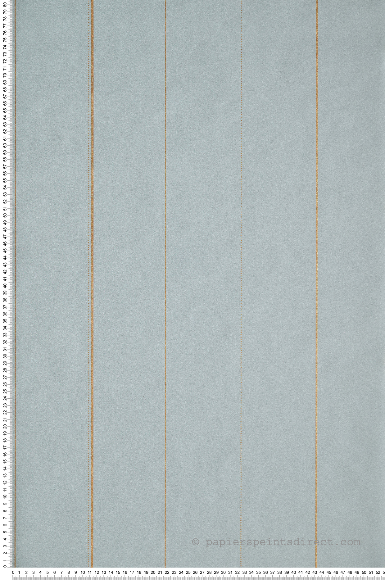 Papier peint rayures Peaceful Bleu/Doré - Green Life de Casélio | Réf. GNL101726027