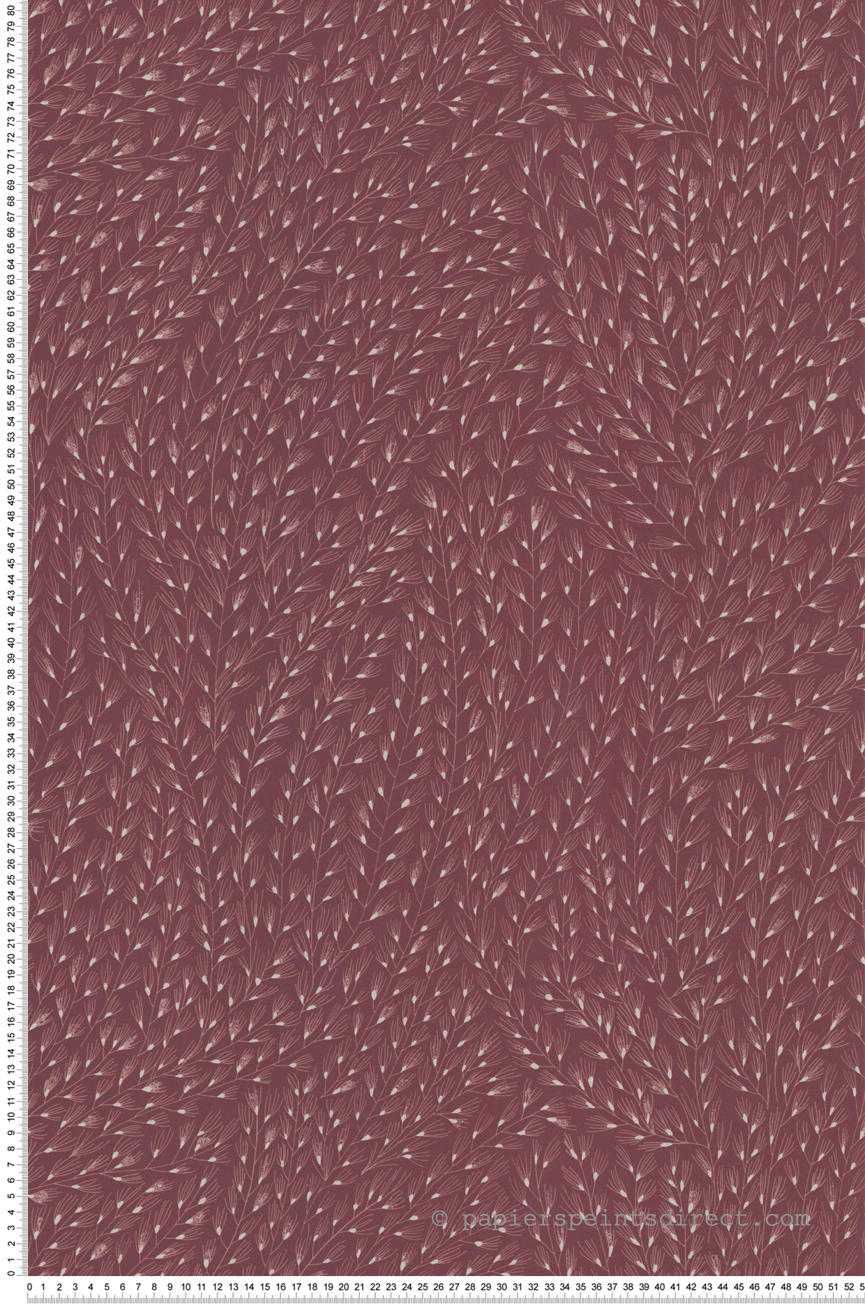 Papier peint Semis Feuillage prune - Soline de Lutèce | Réf. LTC-51250610