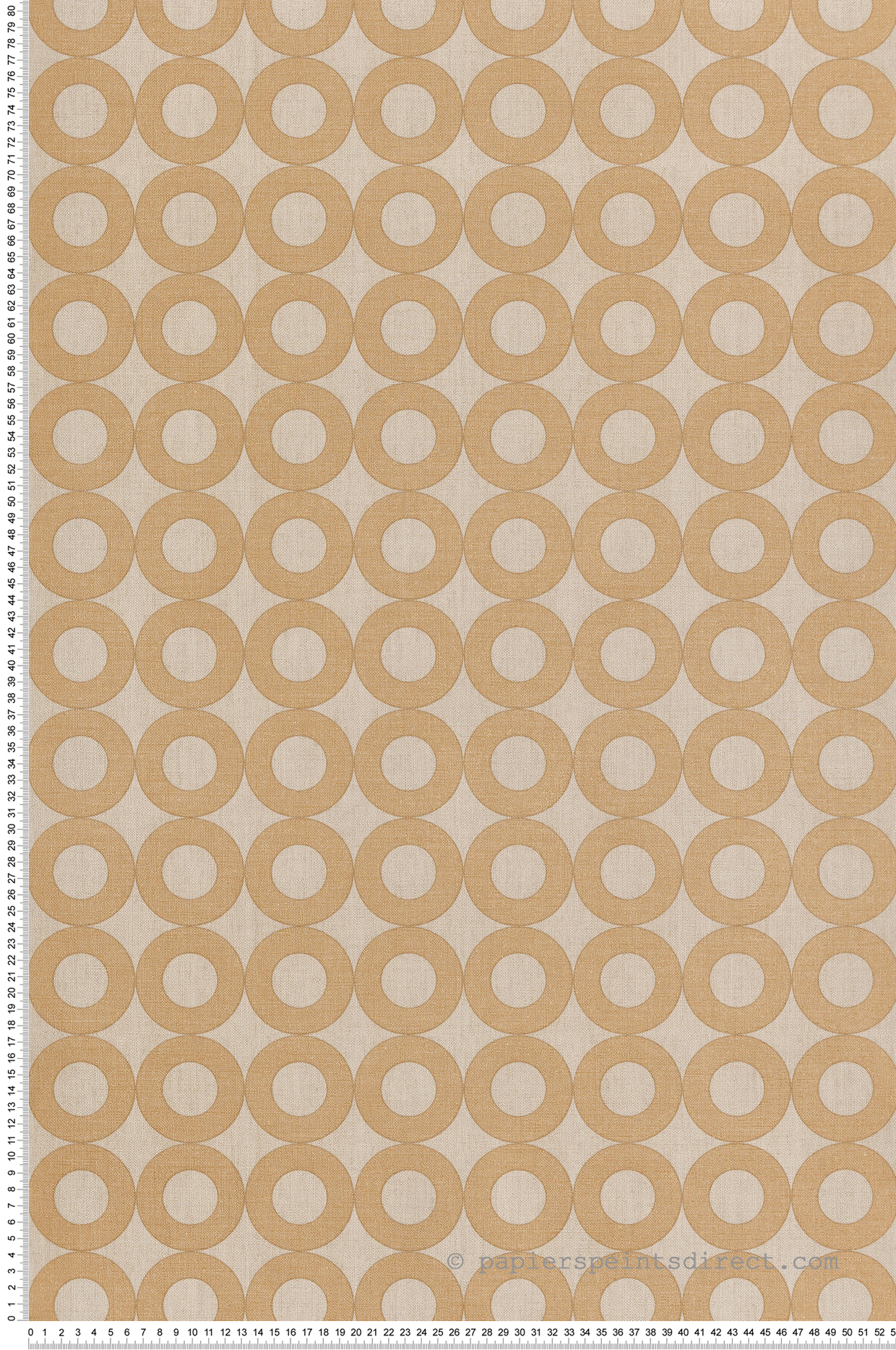 Papier peint Art Déco Cercle beige doré - Seven de Montecolino | Réf. MC-30164