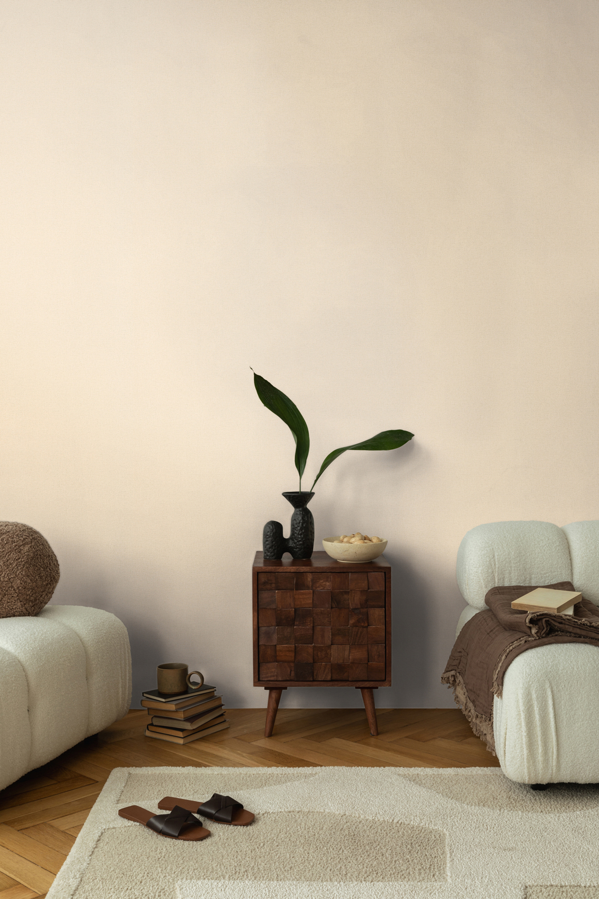 Papier peint Uni Paillette Métallisé beige argenté - Cosmoliving d'A.S. Création AMB2 | Réf. AS-790653