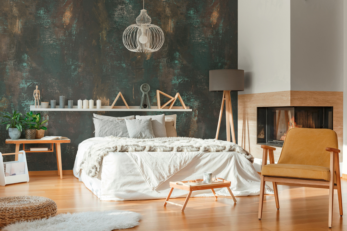 Papier peint panoramique Plâtre Sombre bleu - The Wall 2 d'A.S. Création | Réf. AS-392321