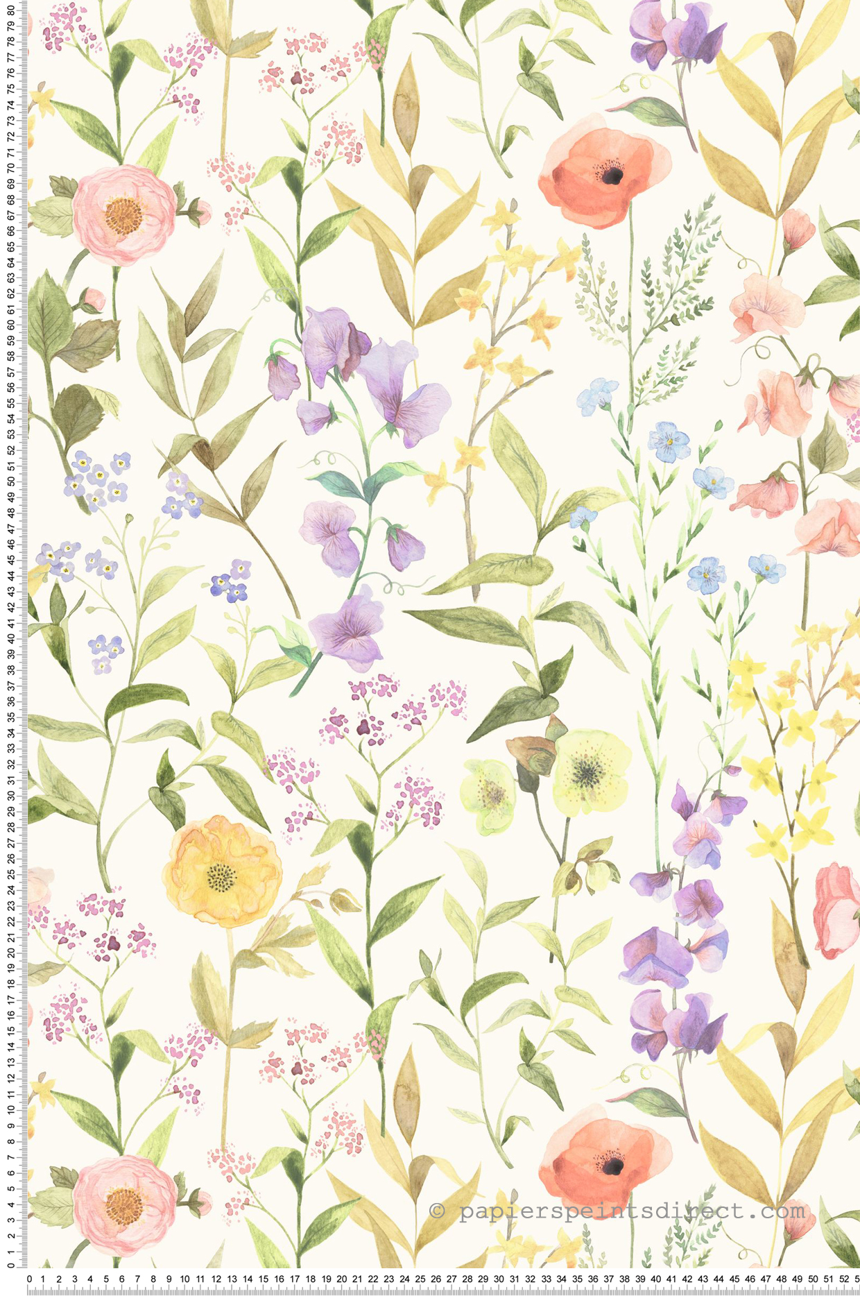 Papier peint Fleurs Des Champs Bouquet multicolore - Gardens de Casadéco | Réf. GADN87650825