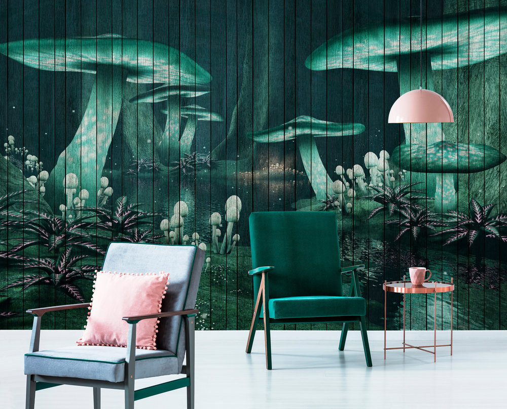 Papier peint panoramique Bois Champignons Fantasy 1 - Référence DD113947 - Intissé 200g/m2 - Standard 400 x 270