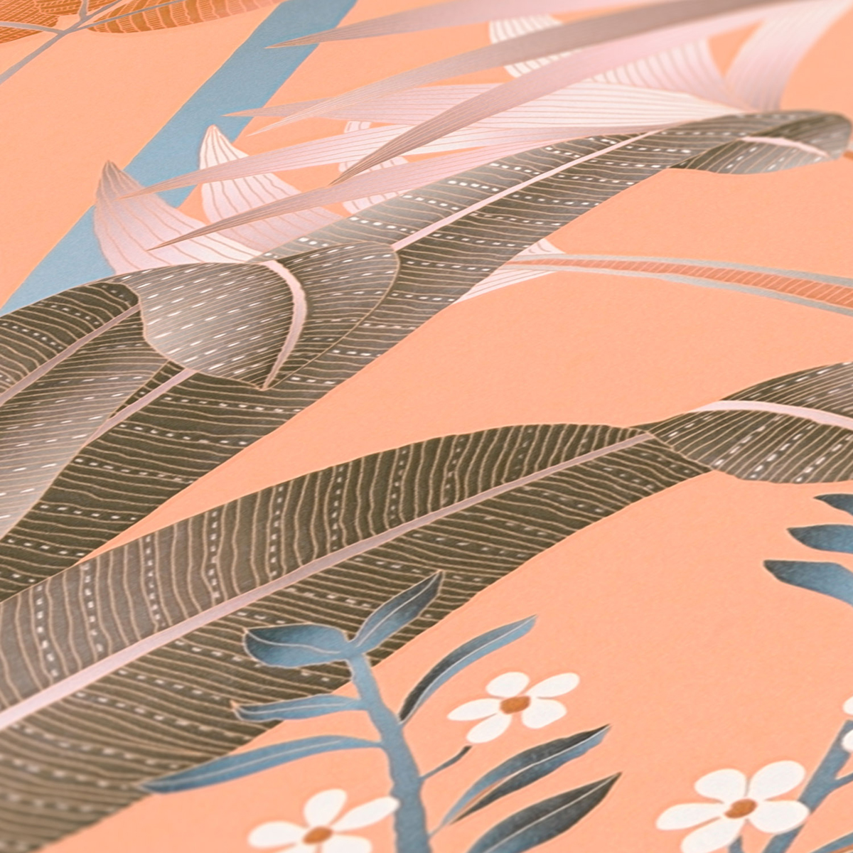 Papier peint Jungle Tropicale corail - Arcade d'Architects Paper AMB5 | Réf. 39172-2