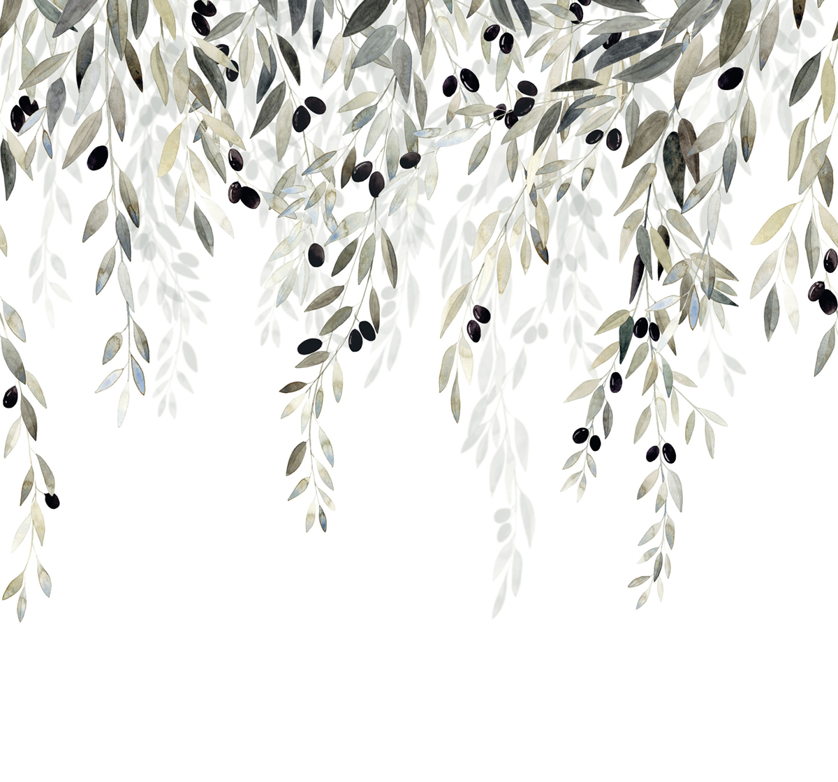 Papier peint panoramique Olive Memory Tree M vert olive 300X280 - Wonderwalls 2 de Casadéco | Réf. WDWD200147808