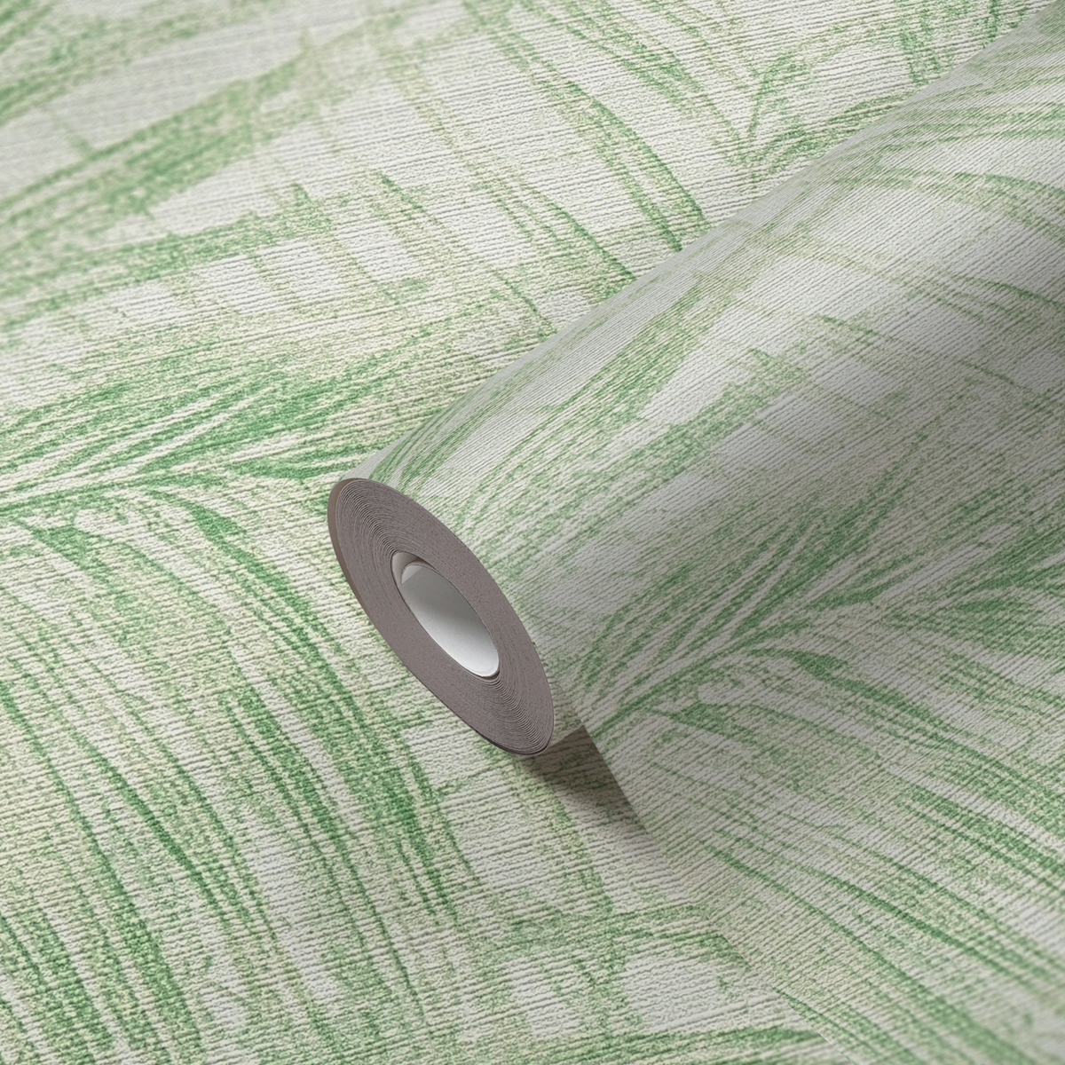 Papier peint Feuilles Jungle Croquis vert blanc cassé - Metropolis Michalsky 6 de Livingwalls ZOOM ROLL | Réf. AS-399811