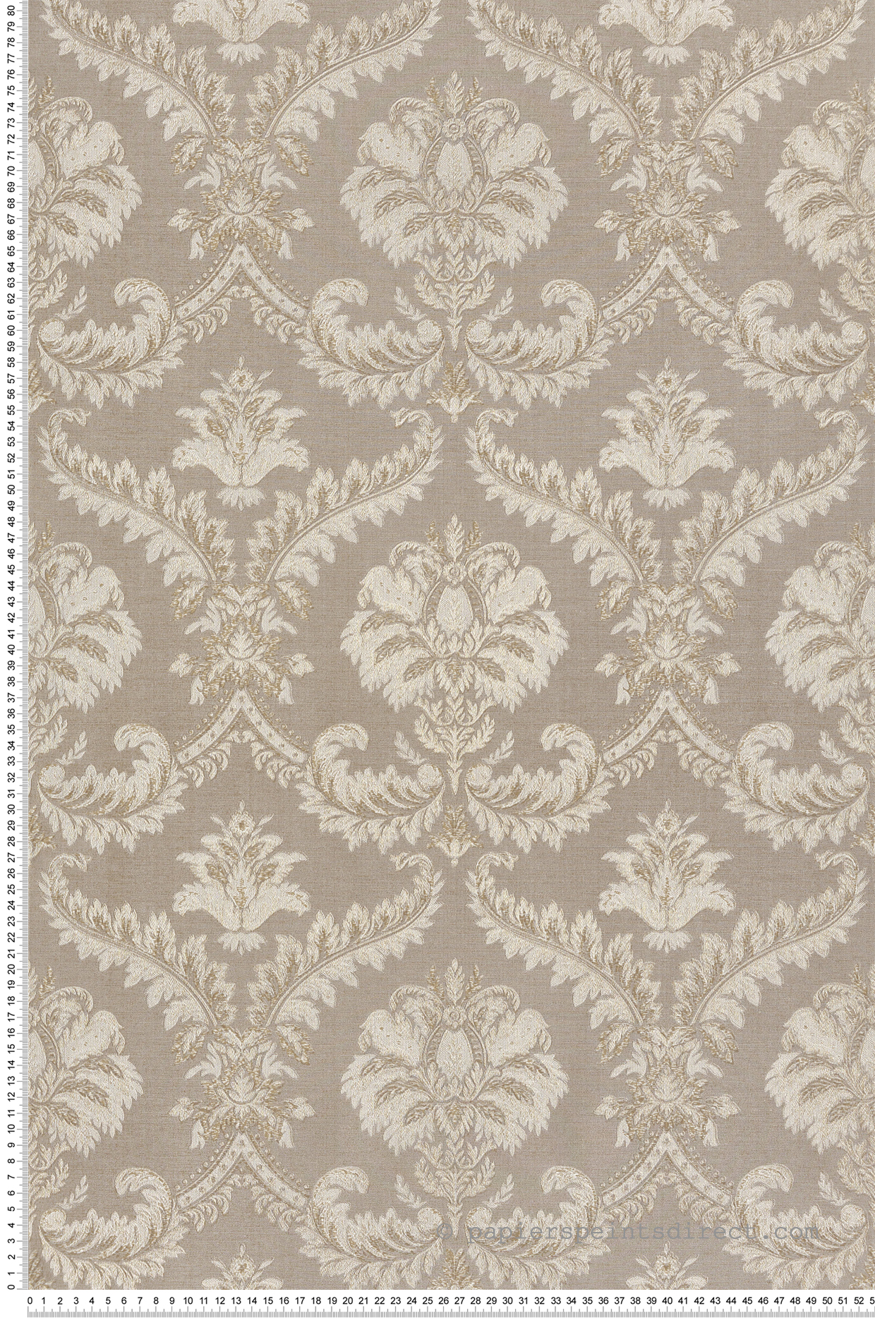 Papier peint Médaillon Baroque ficelle doré - Opera de Montecolino | Réf. MC-OP33337