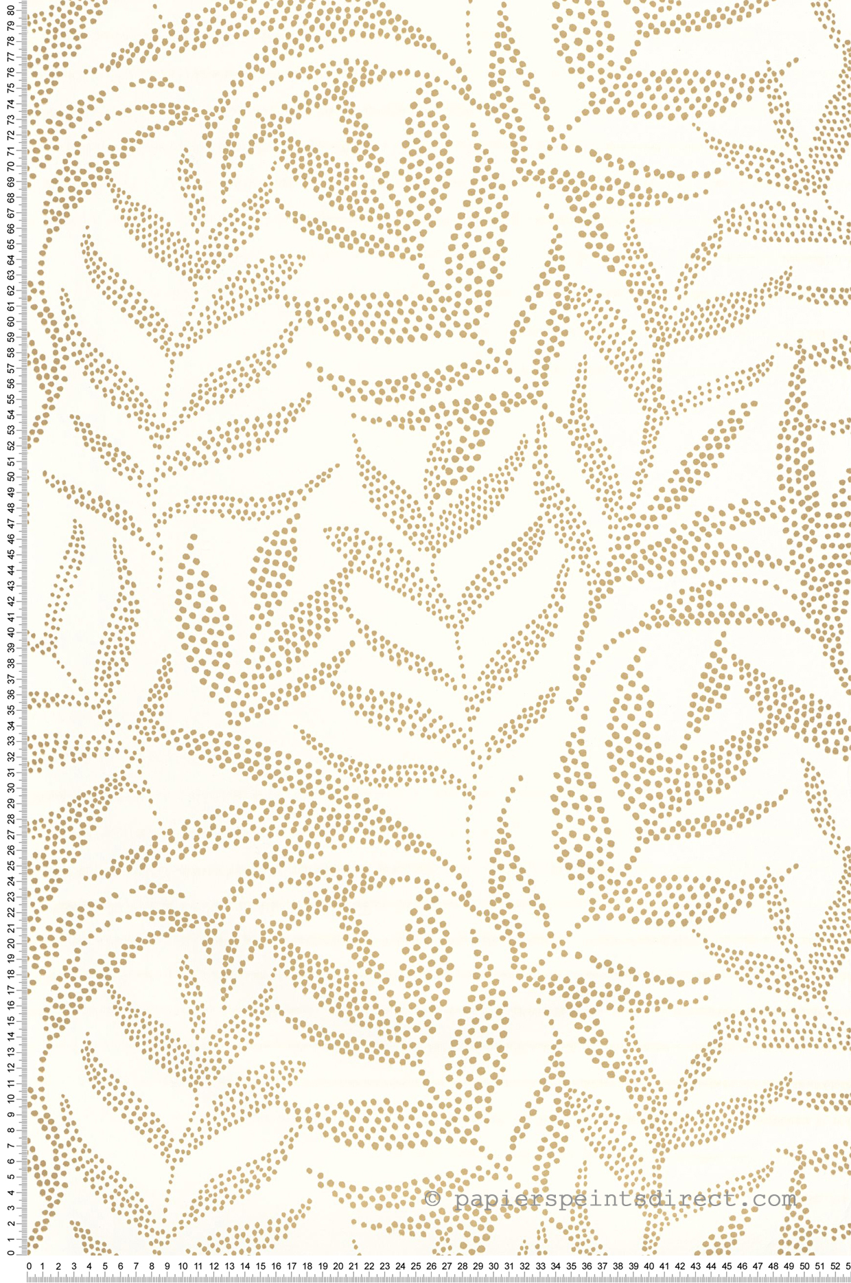 Papier peint Feuillage Sauvage blanc doré - Moonlight 2 de Casélio AMB | Réf. MLGT104300273