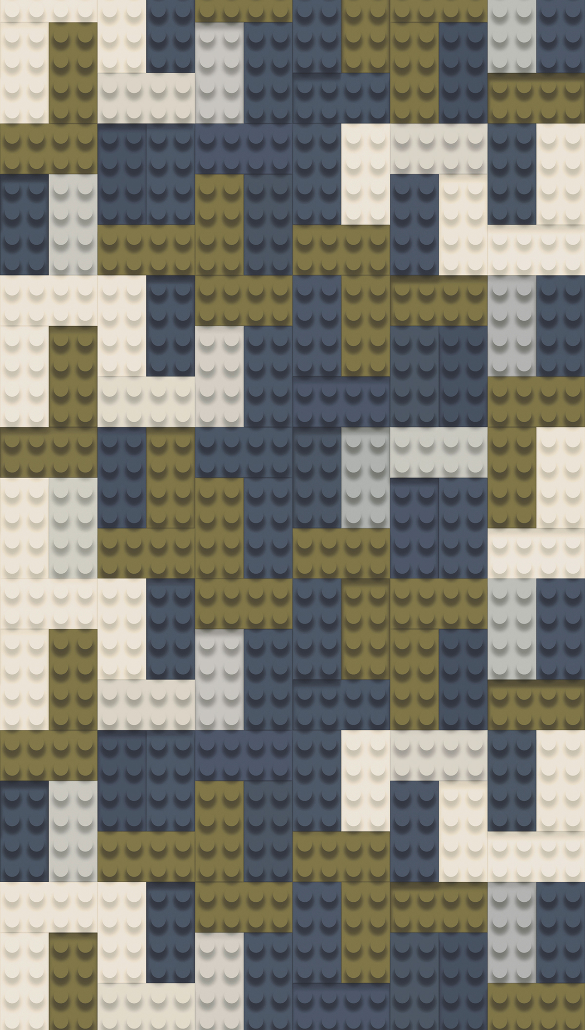 Papier peint panoramique Brique de Lego bleu vert - Lilly & Luis d'A.S. Création | Réf. AS-770651