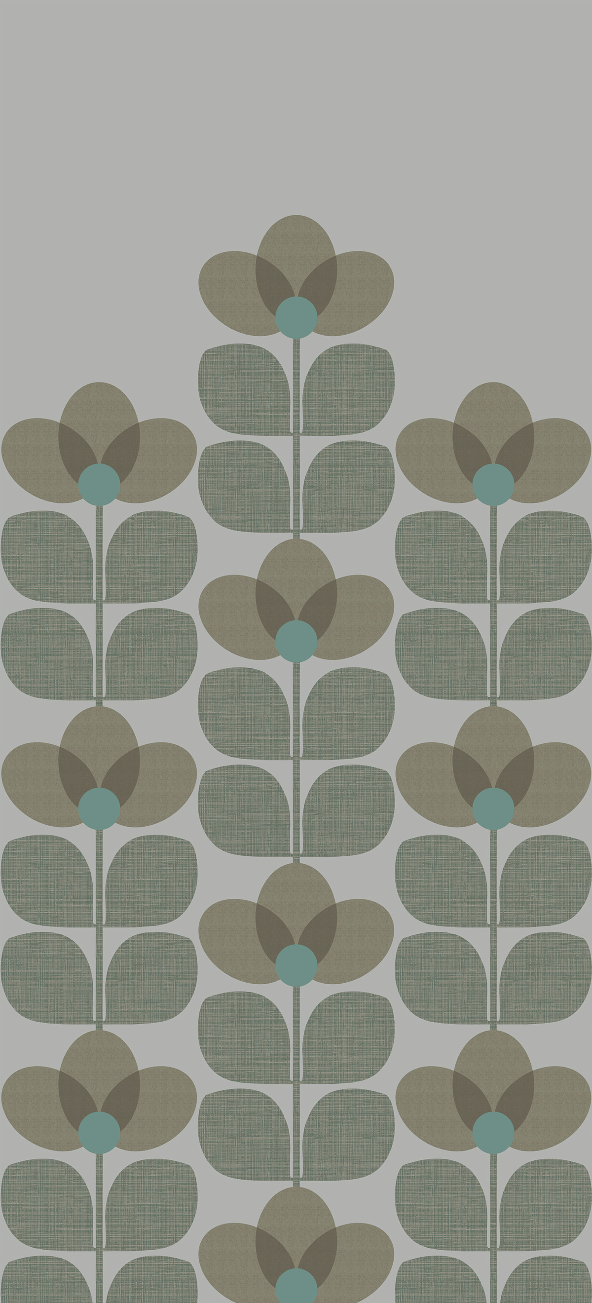 Papier peint panoramique Flower Graphique Sauge A - 1/2/3 - Isidore Leroy