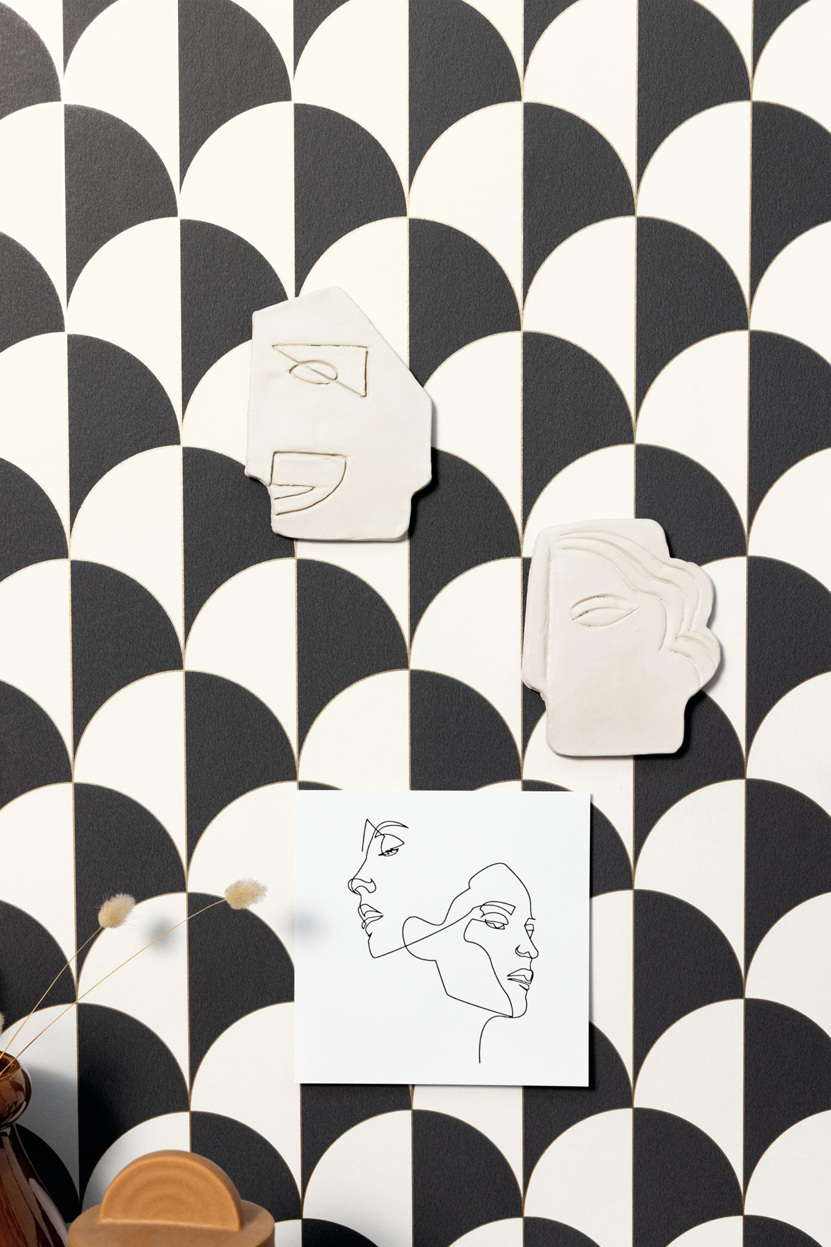 Papier peint Ecailles Sundown noir blanc - Moonlight 2 de Casélio AMB2 | Réf. MLGT104240926