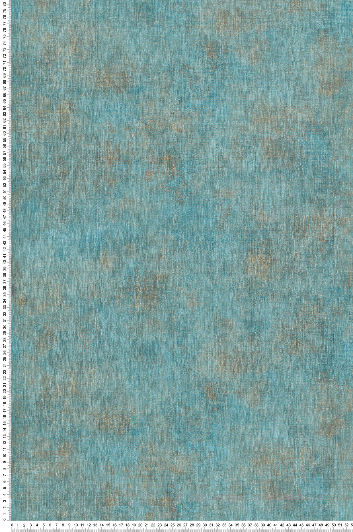 Papier peint Faux uni turquoise et doré - Telas 2 de Casélio | Ref. TEL102076299