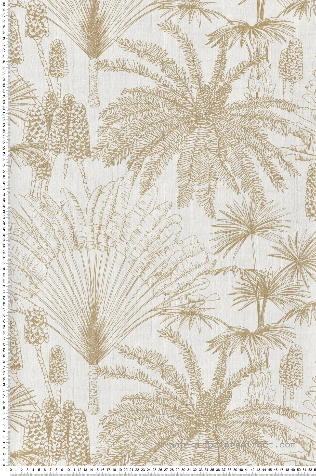 Papier peint Jungle Paradisia doré blanc - Moonlight 2 de Casélio AMB | Réf. MLGT104330233