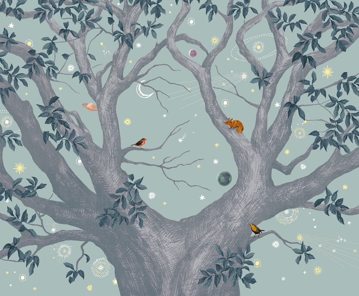 Papier peint panoramique Arbracadabra - Jour 8 lés - Isidore Leroy