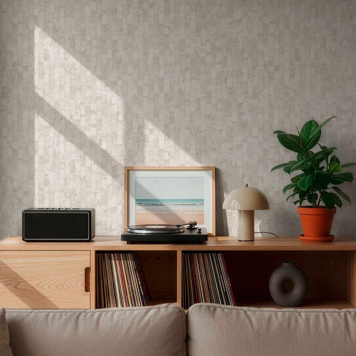 Papier peint Bois Lames Patiné argenté - Vibes & Styles d'A.S. Création AMB2| Réf. AS-790083