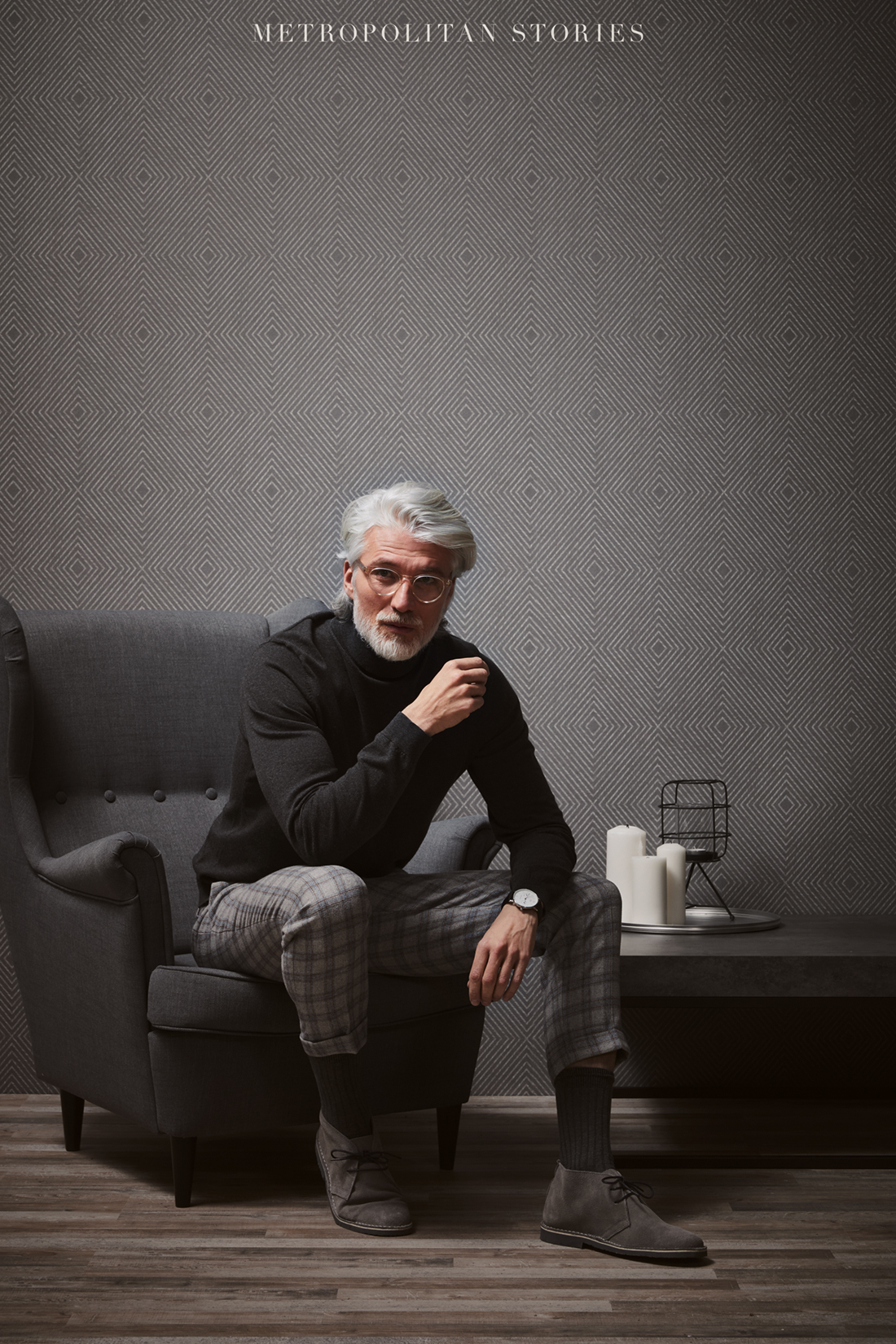 Papier peint Géométrique gris foncé - Metropolitan Stories d'AS Création | Réf. SP14692