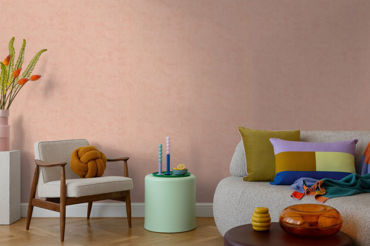 Papier peint Uni Feeling vieux rose - Nordic Feeling d'A.S. Création | Réf. AS-791538