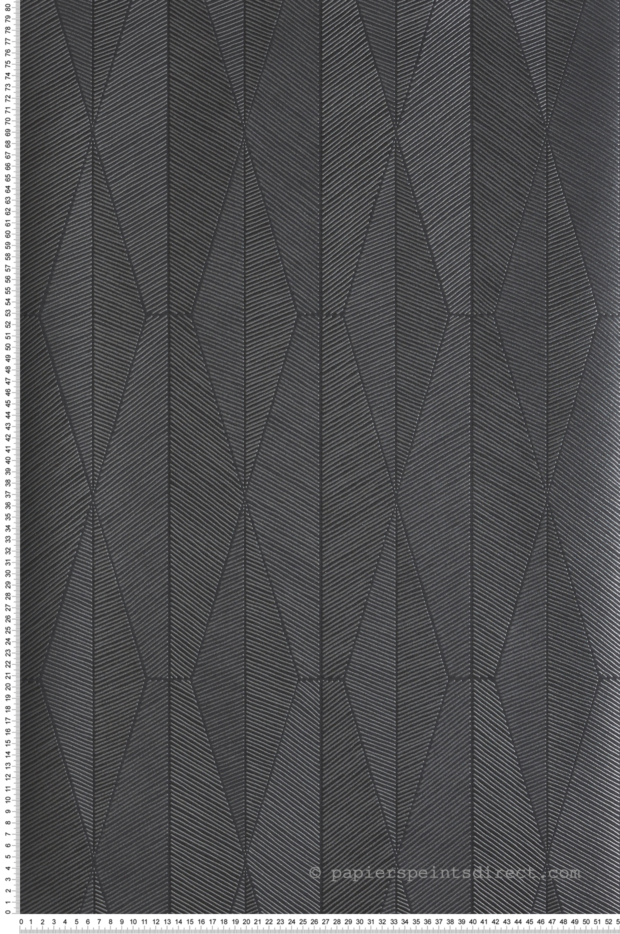 Papier peint Losange Ethnique Ari noir métallisé - Mysa de Masureel | Réf. MAS-YSA303