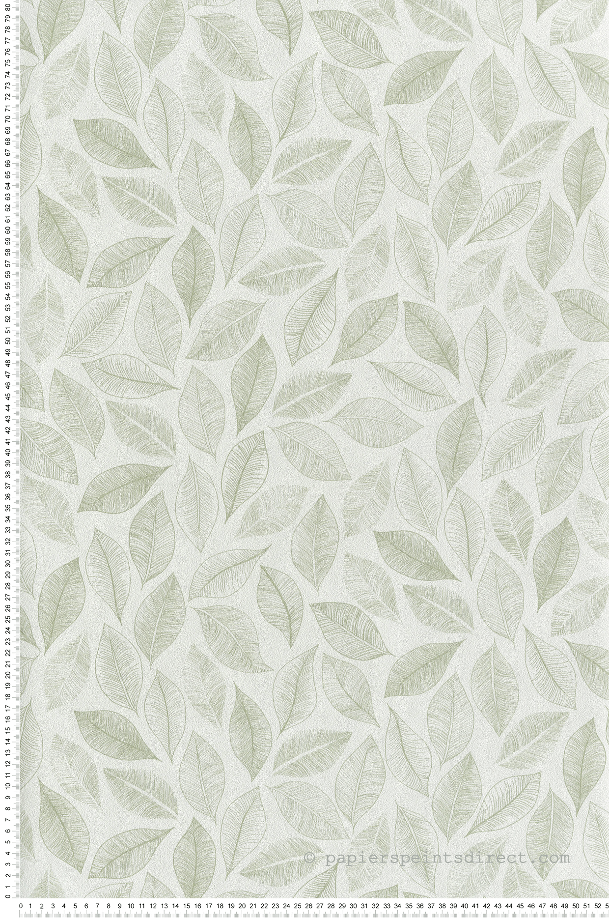 Papier peint Scandinave Feuille Bliss blanc vert avocat - Green Life 2 de Casélio | Réf. GNL2105380755