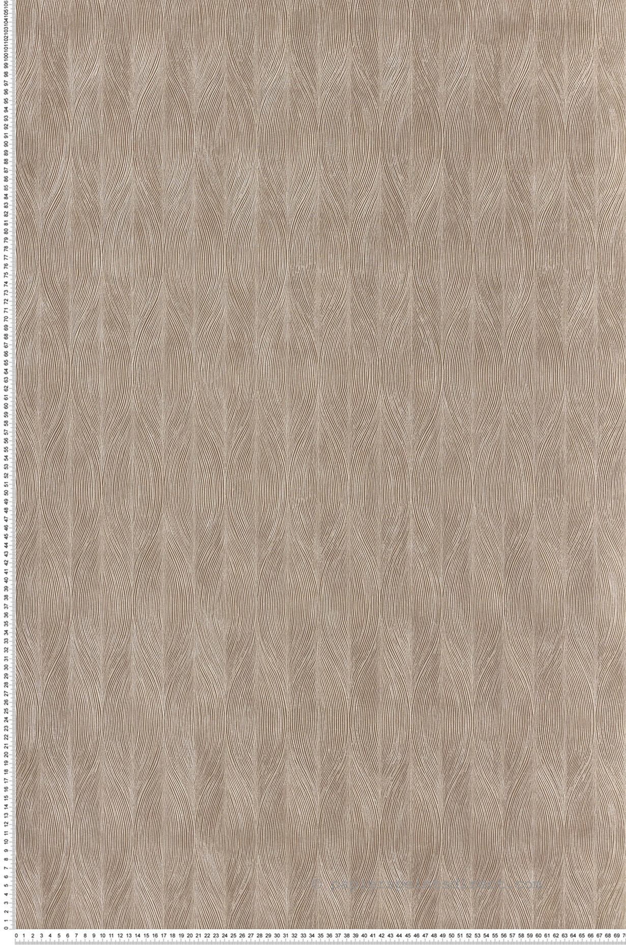 Papier peint Vagues Keramos marron glacé doré - Cérame de Casamance | Réf. CAS-76112854