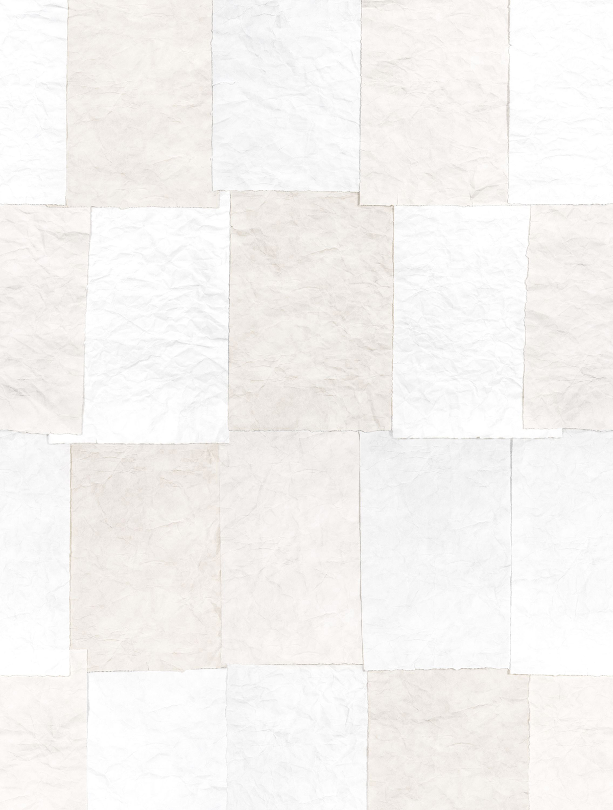 Papier peint panoramique Patchwork Fabrique à Papier M blanc 212X280 - Papercraft de Casadéco | Réf. PAPC89670203