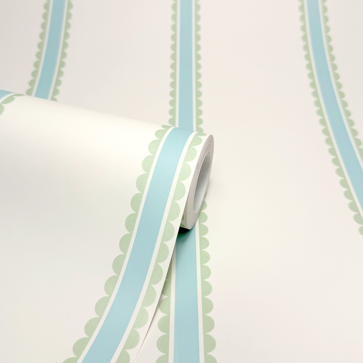 Papier peint Rayures Arrondi Enfant bleu vert - Imagine de Lutèce ROLL | Réf. LTC-DL27573