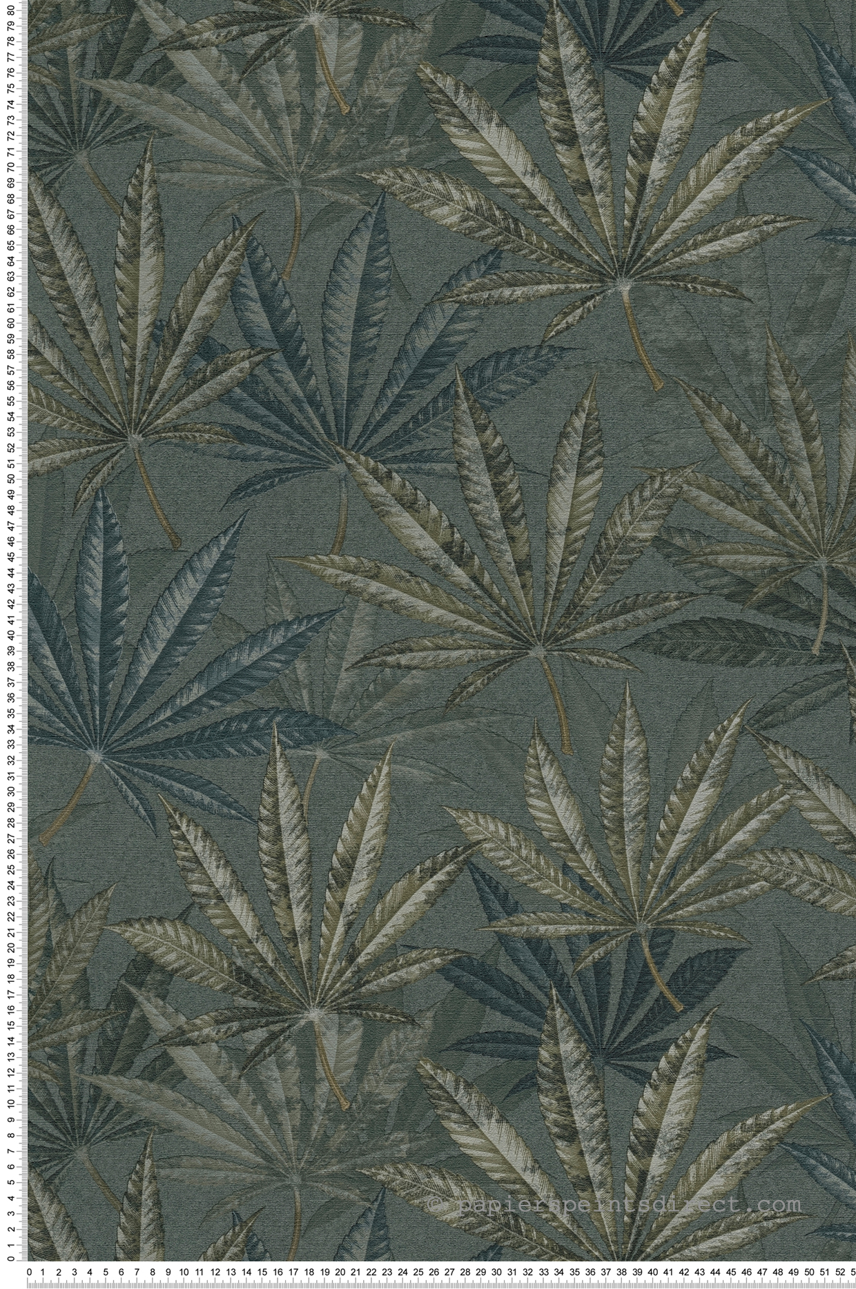 Papier peint Feuilles Sauvages olive anthracite - Metropolis Michalsky 6 de Livingwalls | Réf. AS-399844