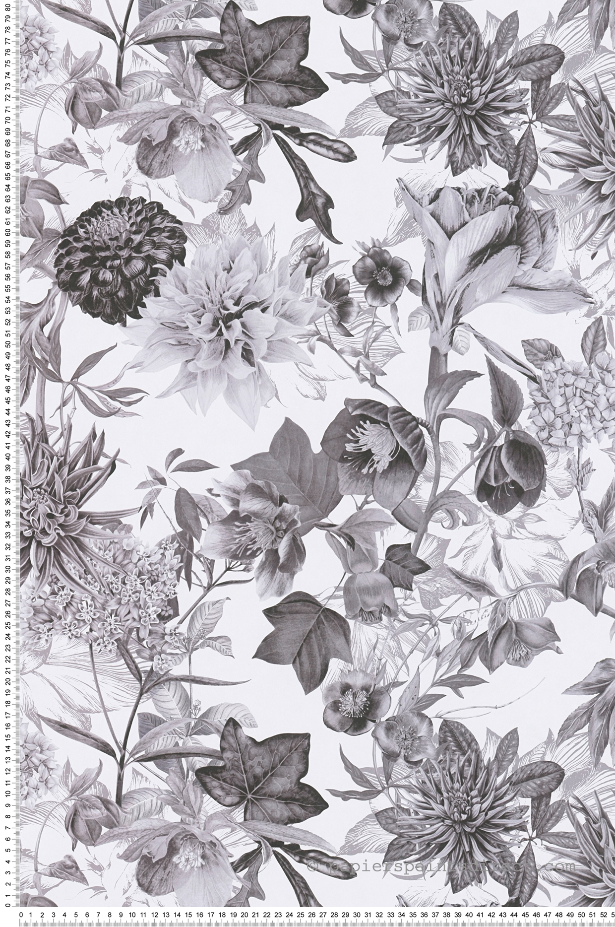 Papier peint Jardin Floral blanc et gris - Dream Flowery de Architects Paper | Réf. 38175-3