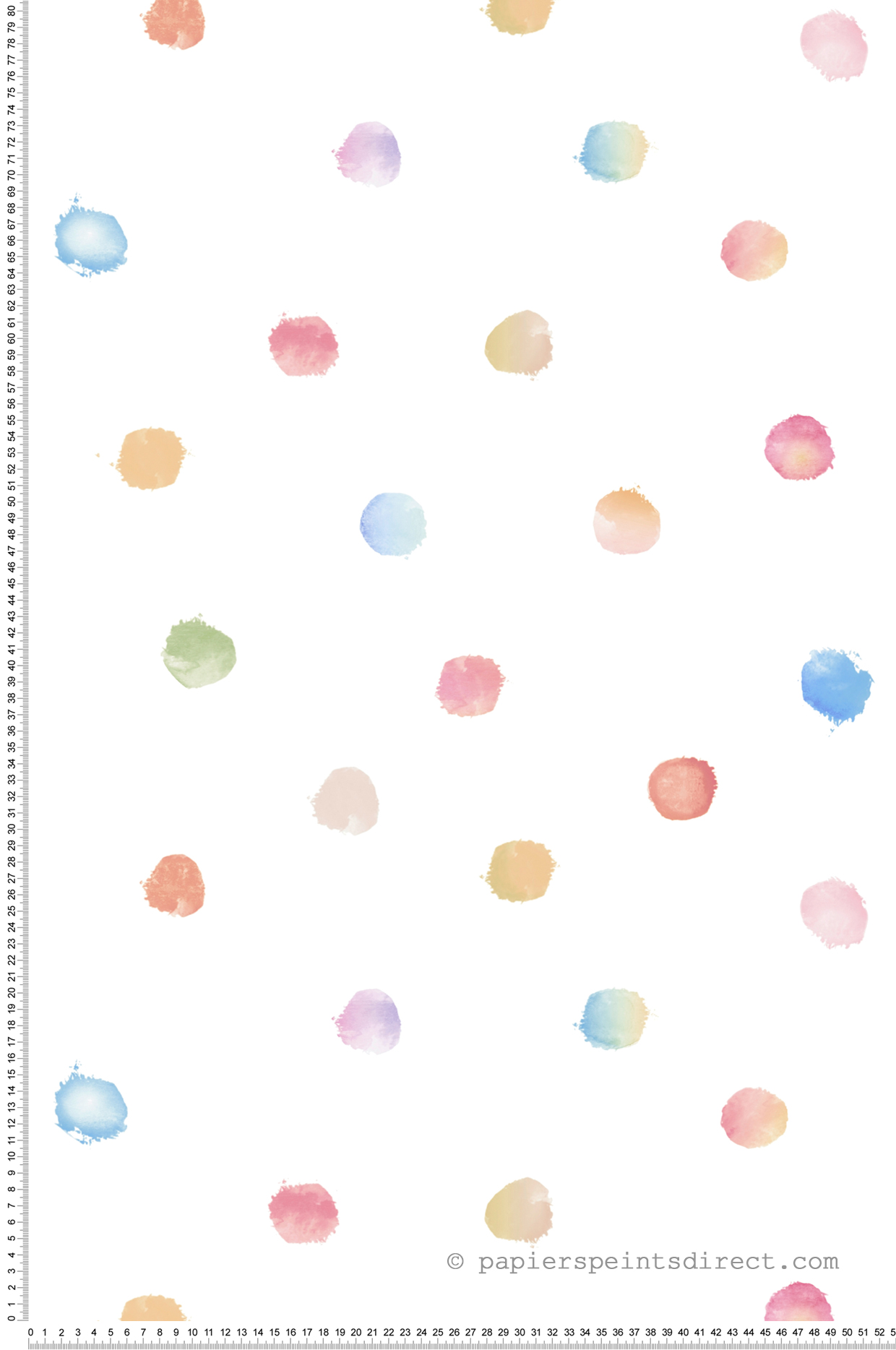 Papier peint enfant Gros Pois multicouleurs - Little Love d'A.S. Création | Réf. SP15695