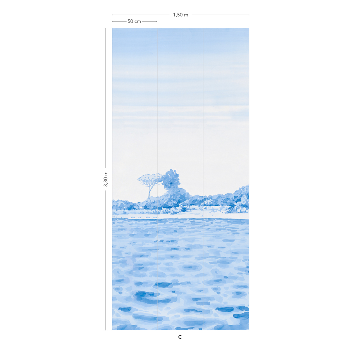 Papier peint panoramique Rivage Original C - 7/8/9 - Isidore Leroy