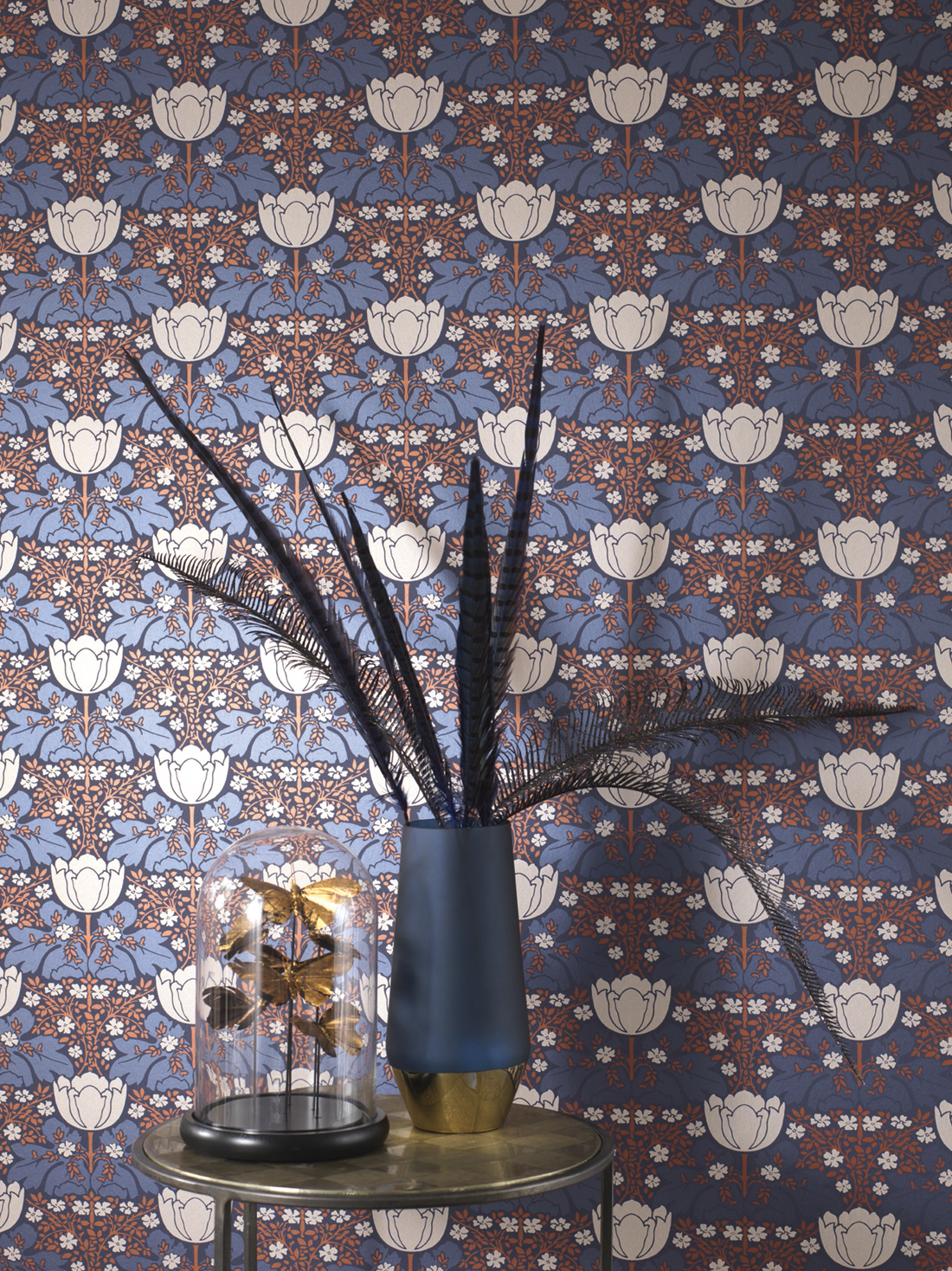 Papier peint Foxtrot bleu - Belle Epoque de Casadéco | Réf. BEEP82236401