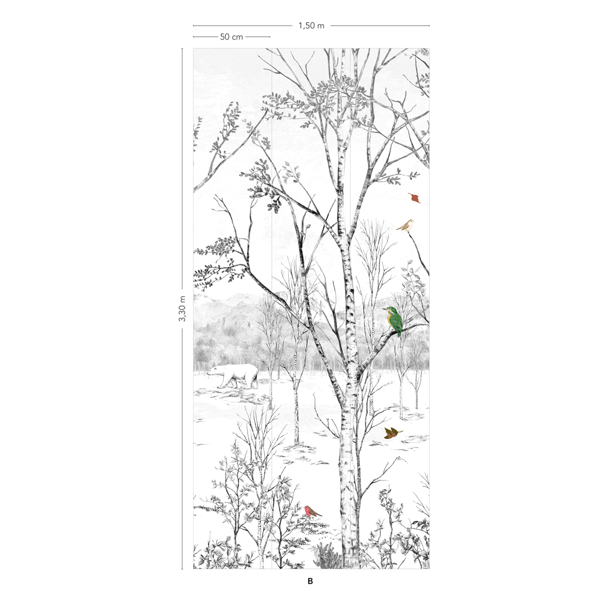 Papier peint panoramique Forêt Nunavut Naturel B - 4/5/6 - Isidore Leroy