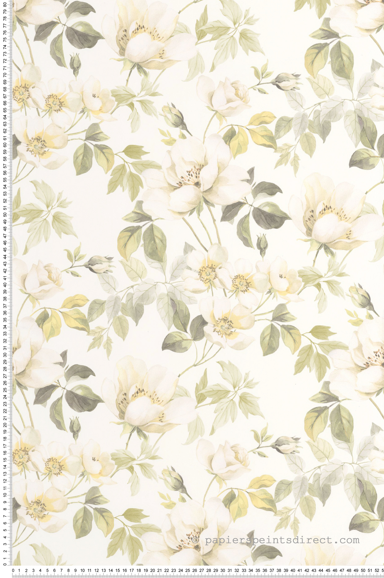 Papier peint Sous les Rosiers vert feuille - Le Beau Jardin de Casadéco | Réf. BJAR202537007