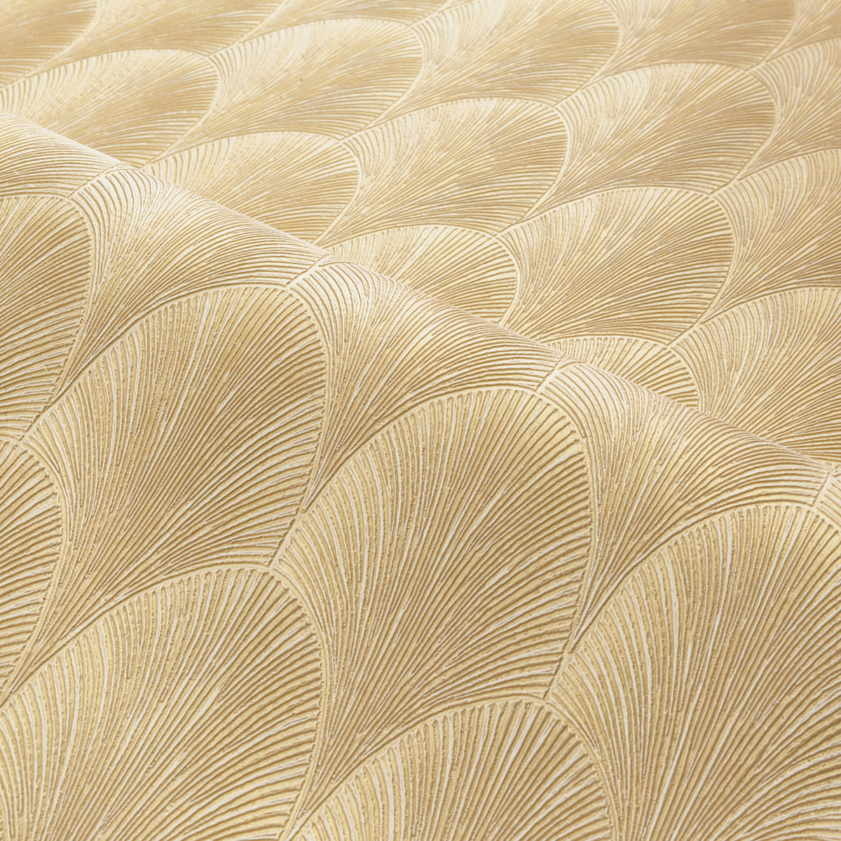 Papier peint Art Déco Tourmaline blanc doré - Métal de Casamance AMBV | Réf. CAS-75781324