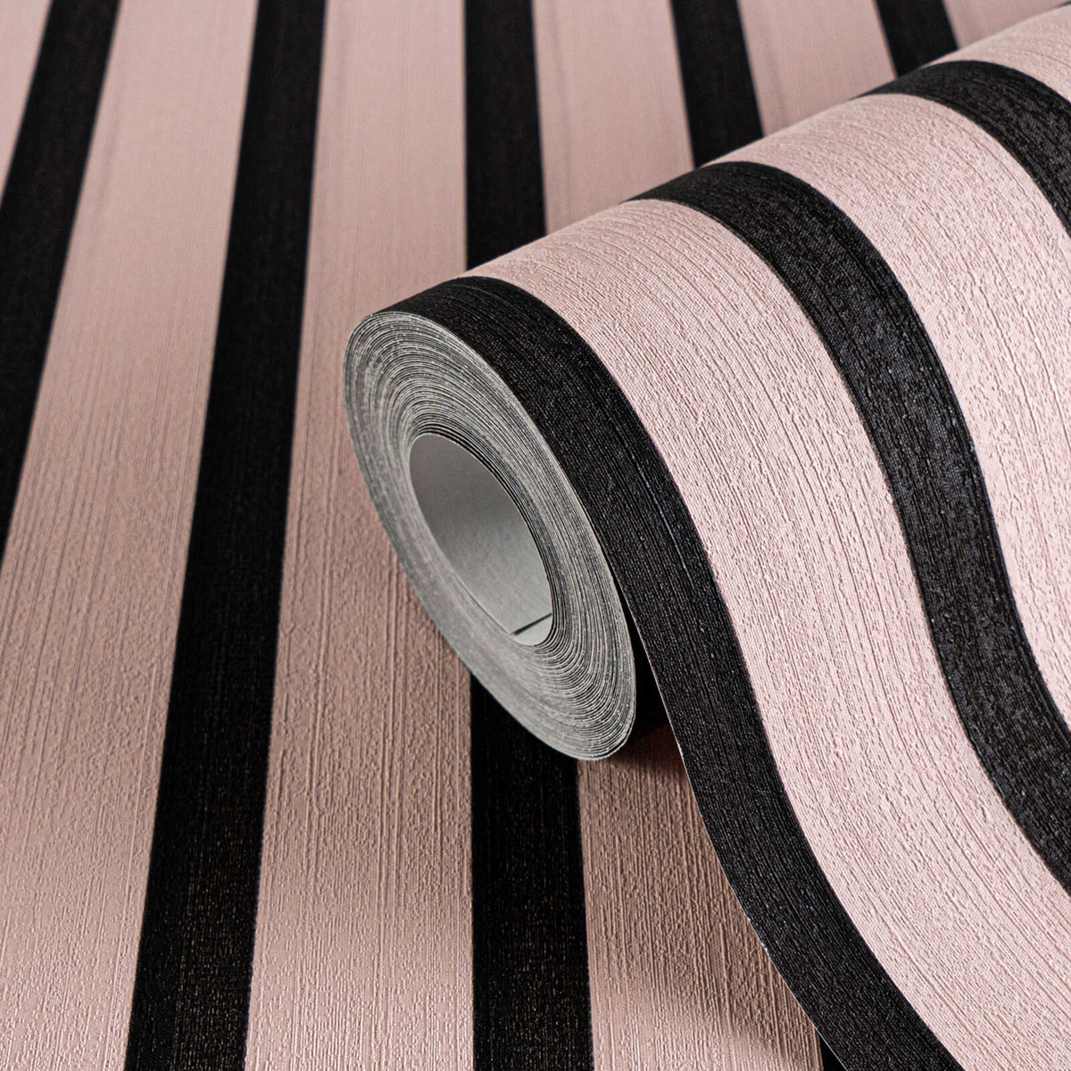 Papier peint Tasseaux Lattes noir rose - Pintwalls 3 d'A.S. Création ZOOM | Réf. AS-786281