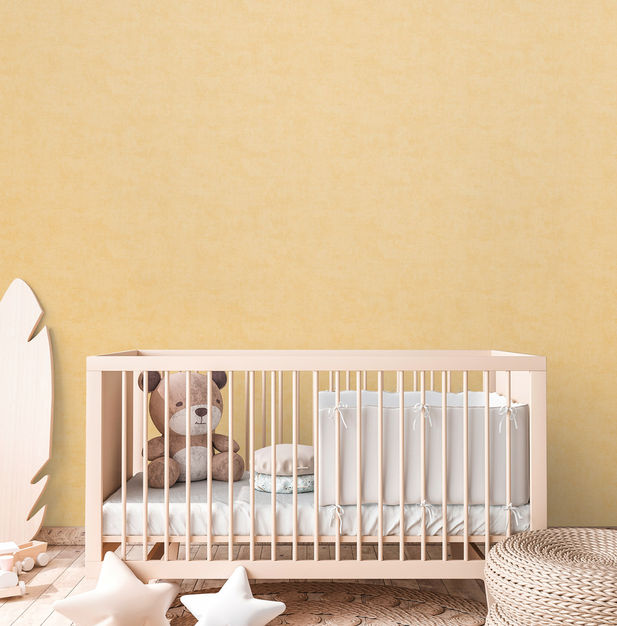 Papier peint Faux Uni Patine jaune - Lilly & Luis d'A.S. Création AMB2 | Réf. AS-771791