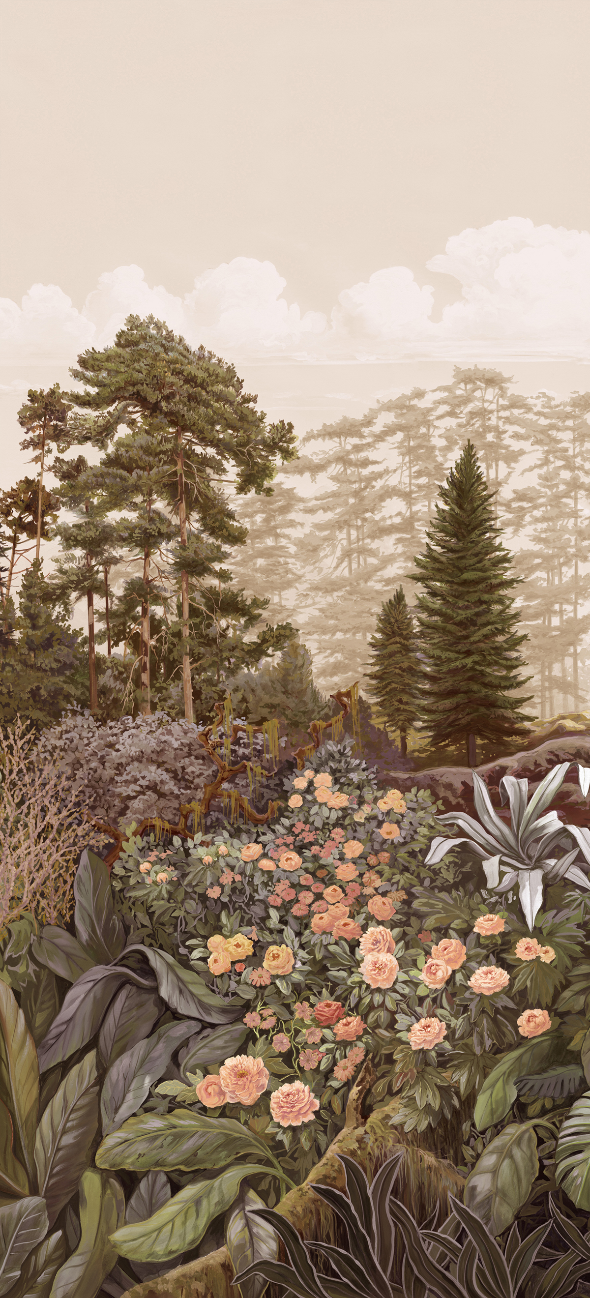 Papier peint panoramique Firone Terracotta A - 1/2/3 - Isidore Leroy